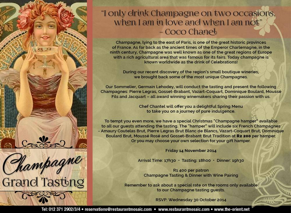 Champagne Grand Tasting – 14 November 2014