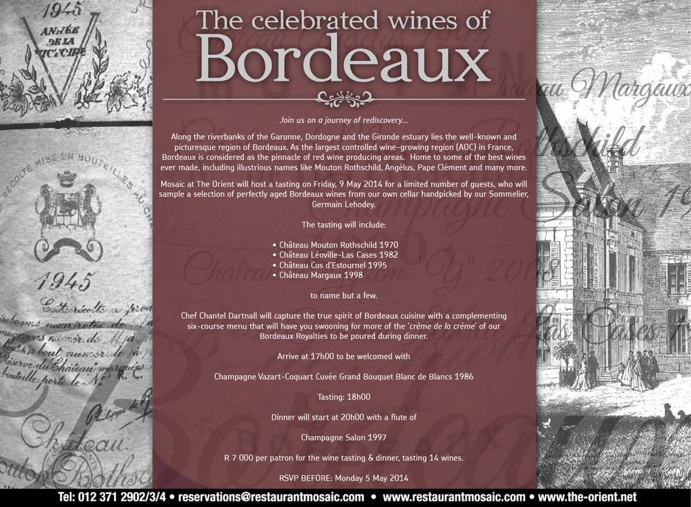 The Celebrated Wines of Bordeaux