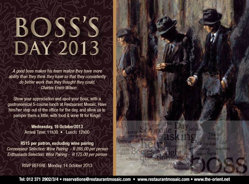 Boss's Day - 16 October 2013