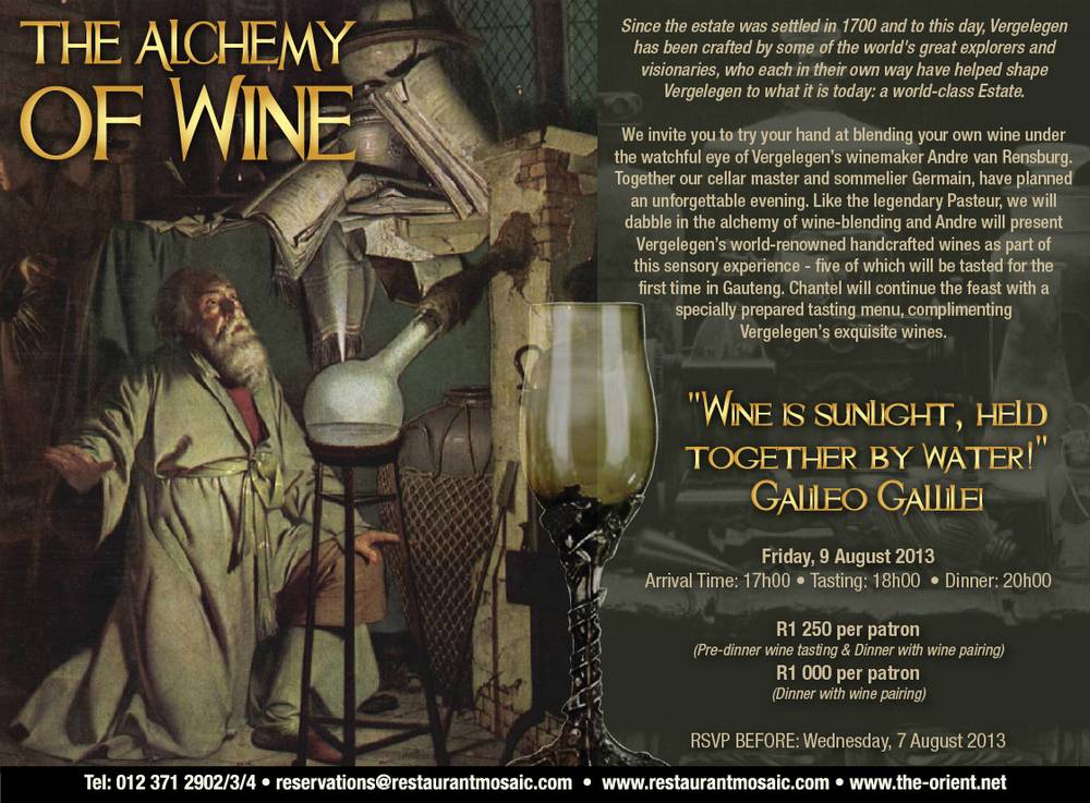 The Alchemy of Wine - 09 August 2013